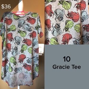 LuLaRoe Gracie tunic top size 10